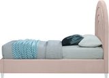 Rainbow Acrylic Contemporary Bed with Elegant Tufted Headboard and Chic Supportive Design