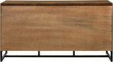 Reed Antique Coffee Mid Century Dresser with Metal Base – Chic, Minimalist Storage Solution