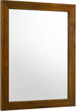 Reed Mid Century Mirror - Chic Antique Coffee Finish, Stylish Inlaid Wood Design for Modern Spaces