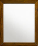 Reed Mid Century Mirror - Chic Antique Coffee Finish, Stylish Inlaid Wood Design for Modern Spaces