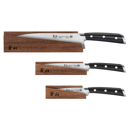 TS Series 3-Piece Starter Knife Set with Ash Wood Sheaths, Forged Swedish 14C28N Steel, 1020854