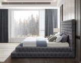 Revel Luxurious Velvet Bed with Deep Button Tufting and Tall Headboard for Ultimate Comfort