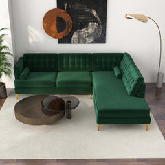 Brooke Mid-Century Modern  Sectional Sofa