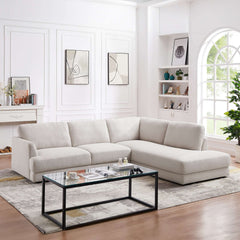 Glander Mid-century Modern Cozy Sectional Sofa