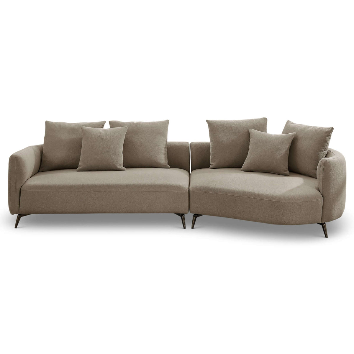 McKenzie Mid-Century Modern Boucle Sectional Sofa