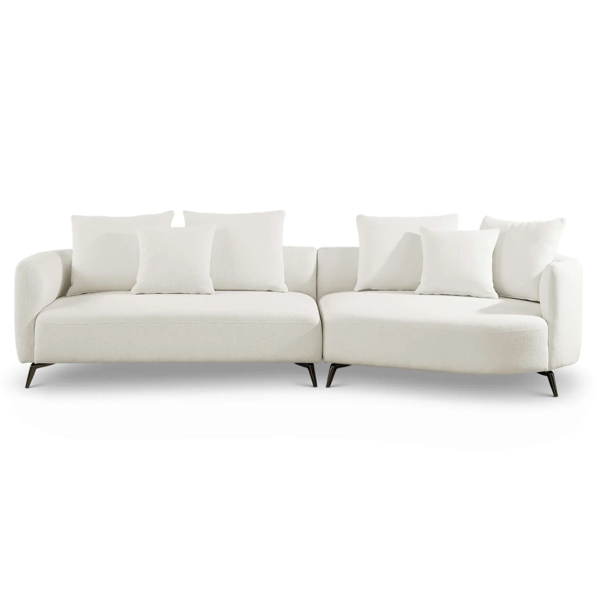 McKenzie Mid-Century Modern Boucle Sectional Sofa