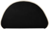 Rudy Contemporary Plush Faux Shearling Fabric Bed with Rounded Headboard for Modern Bedrooms