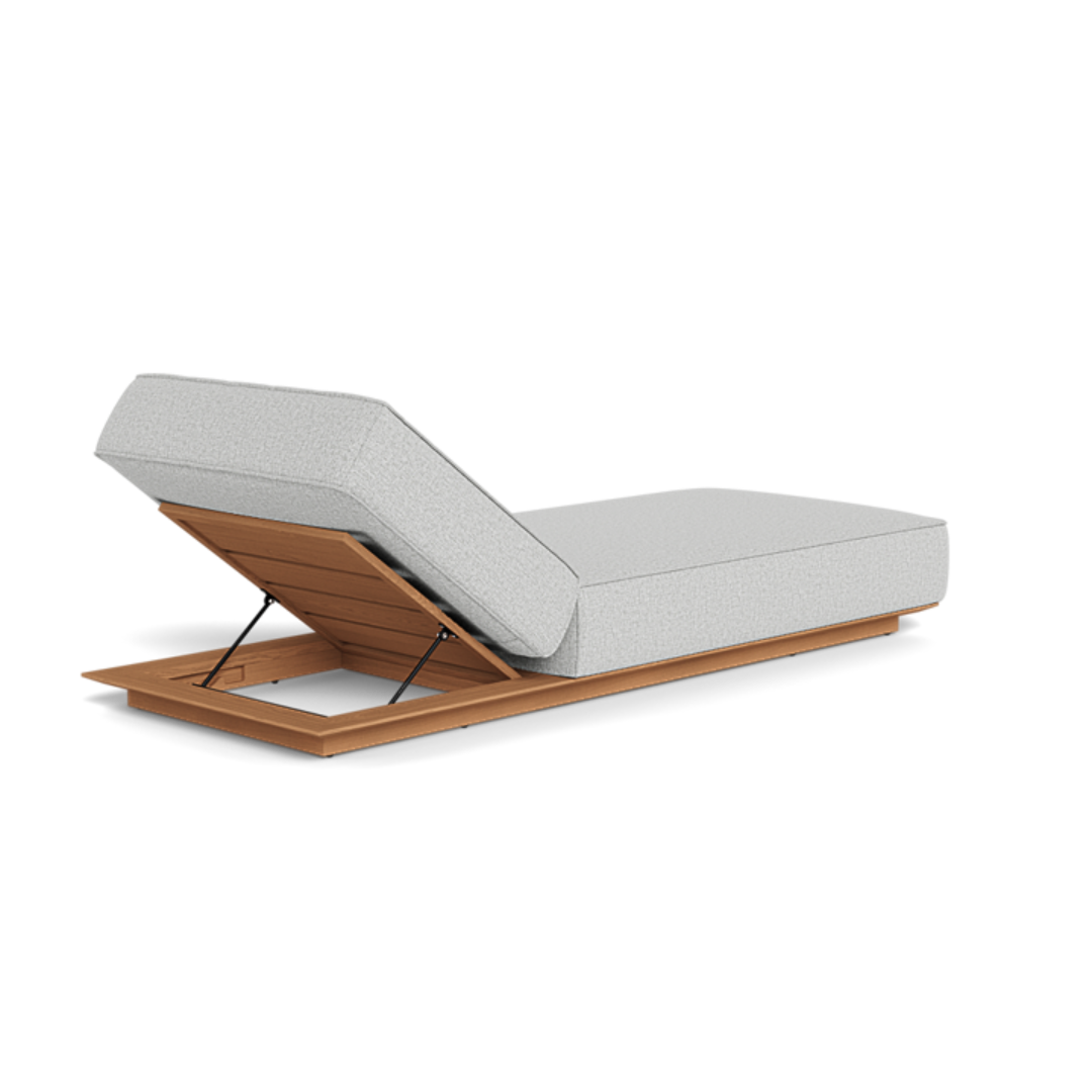 Shop Harbour Santorini Outdoor Sun Lounge (Teak Natural  Copacabana Sand)