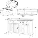 Hainrich 3 Drawer Sideboard WHITE