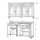 Mildred 2 Drawer Sideboard WHITE