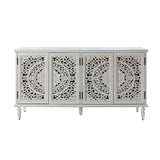 Emathides 63" Solid Wood Sideboard with Lighting & Wine Rack