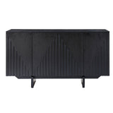 Dietreich Wooden Buffet Sideboard with Deep Embossed Texture