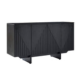 Dietreich Wooden Buffet Sideboard with Deep Embossed Texture
