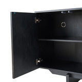 Dietreich Wooden Buffet Sideboard with Deep Embossed Texture