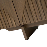 Dietreich Wooden Buffet Sideboard with Deep Embossed Texture