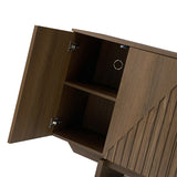 Dietreich Wooden Buffet Sideboard with Deep Embossed Texture