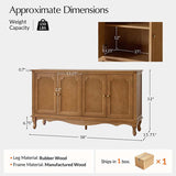 4-Door Vintage Sideboard with Storage & Media