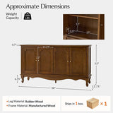 4-Door Vintage Sideboard with Storage & Media