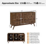 Werner Mid-century Modern Sideboard with Cable Management