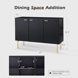Roman Lacquer 3-Door Sideboard 47"