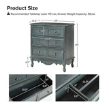 Galatea 30" Tall 3 - Drawer Nightstand Chest With Charging Station(Optional Types)