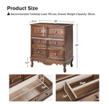 Galatea 30" Tall 3 - Drawer Nightstand Chest With Charging Station(Optional Types)
