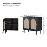 Norbert 32" Tall+2-Door Accent Cabinet