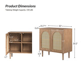 Norbert 32" Tall+2-Door Accent Cabinet