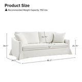 Torsten 80.5" Sofa with Removable Machine Washable Covers