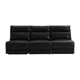 Raphael Genuine Leather Power Reclining Sectional with USB and Type-C