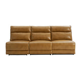 Raphael Genuine Leather Power Reclining Sectional with USB and Type-C
