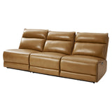 Raphael Genuine Leather Power Reclining Sectional with USB and Type-C