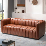 Rowan Genuine Leather Vinyl Office Sofa -83"