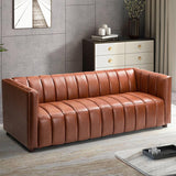 Rowan Genuine Leather Vinyl Office Sofa -83"