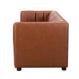 Rowan Genuine Leather Vinyl Office Sofa -83"