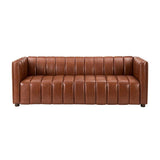 Rowan Genuine Leather Vinyl Office Sofa -83"