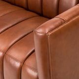 Rowan Genuine Leather Vinyl Office Sofa -83"