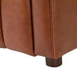 Rowan Genuine Leather Vinyl Office Sofa -83"