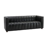 Rowan Genuine Leather Vinyl Office Sofa -83"