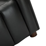 Rowan Genuine Leather Vinyl Office Sofa -83"