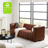 Rowan Genuine Leather Vinyl Office Sofa -83"