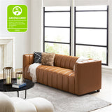 Rowan Genuine Leather Vinyl Office Sofa -83"