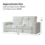 Kenny 2 Seats Sofa White
