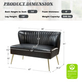 Agnes Vegan Leather Loveseat