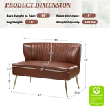 Agnes Vegan Leather Loveseat