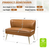Agnes Vegan Leather Loveseat