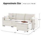 Amando Soft Storage Sectional Sofa