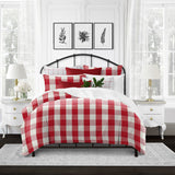 Basic Check Red Duvet Cover Set