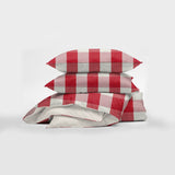Basic Check Red Duvet Cover Set