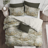 Countryside Natural-Aqua Coverlet Set